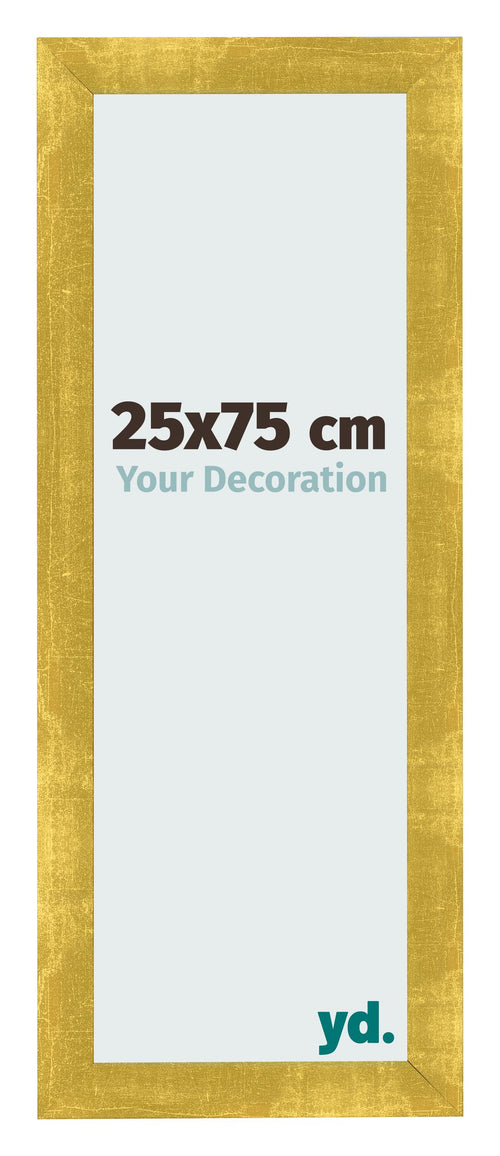 Bilderrahmen 25x75cm Gold Vintage MDF Pisa Vorne Messe | Yourdecoration.de