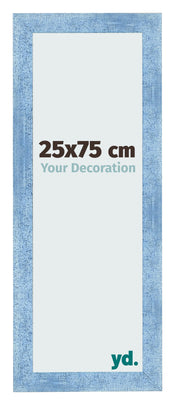Bilderrahmen 25x75cm Hellblau Gewischt MDF Pisa Vorne Messe | Yourdecoration.de