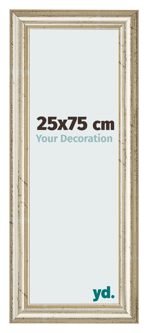 Bilderrahmen 25x75cm Metallglanz MDF Lazio Vorne Messe | Yourdecoration.de