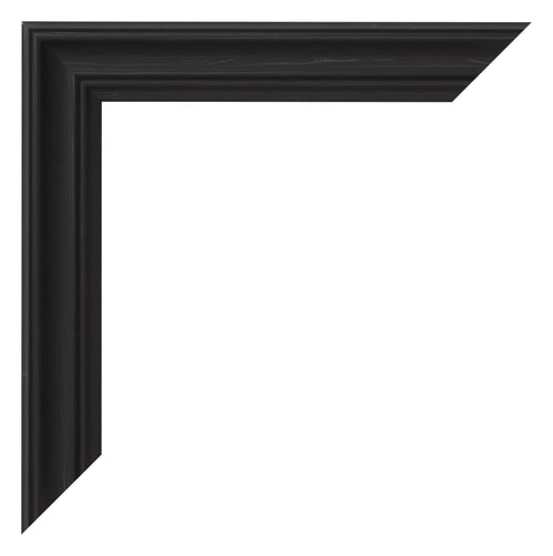 Bilderrahmen 25x75cm Schwarz Gemasert MDF Lazio Detail Ecke | Yourdecoration.de