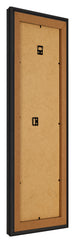 Bilderrahmen 25x75cm Schwarz Gemasert MDF Lazio Ruckseite Schrag | Yourdecoration.de