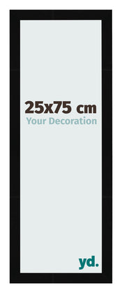 Bilderrahmen 25x75cm Schwarz Hochglanz MDF Bologna Vorne Messe | Yourdecoration.de