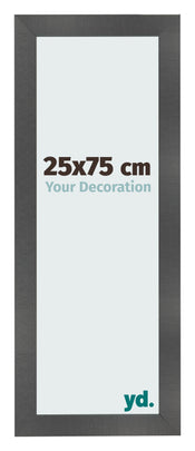 Bilderrahmen 25x75cm Schwarz Silber Poliert MDF Pisa Vorne Messe | Yourdecoration.de