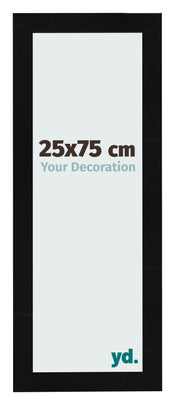 Bilderrahmen 25x75cm Schwarz Silber Poliert MDF Pisa Vorne Messe | Yourdecoration.de