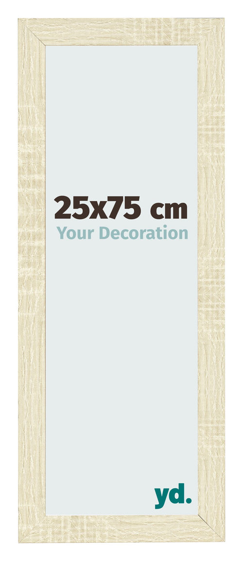 Bilderrahmen 25x75cm Sonoma Eiche MDF Pisa Vorne Messe | Yourdecoration.de