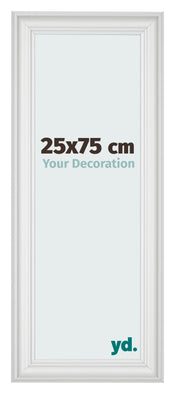 Bilderrahmen 25x75cm Weiss Gewischt MDF Lazio Vorne Messe | Yourdecoration.de