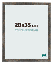 Bilderrahmen 28x35 cm Oxidiertes Metall MDF Bologna Vorne Messe | Yourdecoration.de