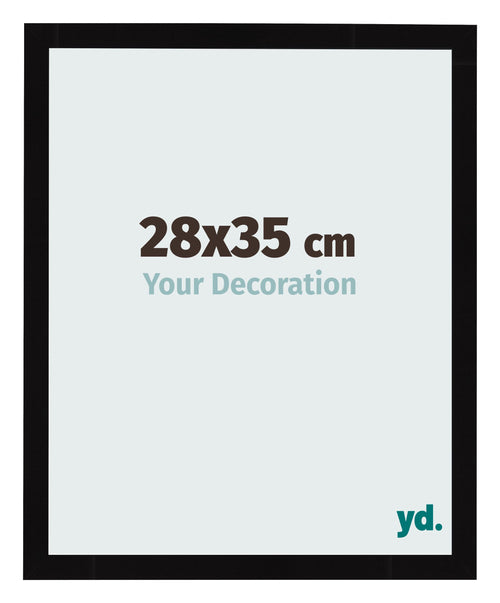 Bilderrahmen 28x35cm Schwarz Hochglanz MDF Bologna Vorne Messe | Yourdecoration.de