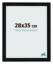 Bilderrahmen 28x35cm Schwarz Silber Poliert MDF Pisa Vorne Messe | Yourdecoration.de
