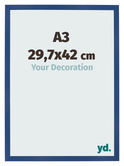 Bilderrahmen 29 7x42 cm A3 Dunkelblau MDF Bologna Vorne Messe | Yourdecoration.de