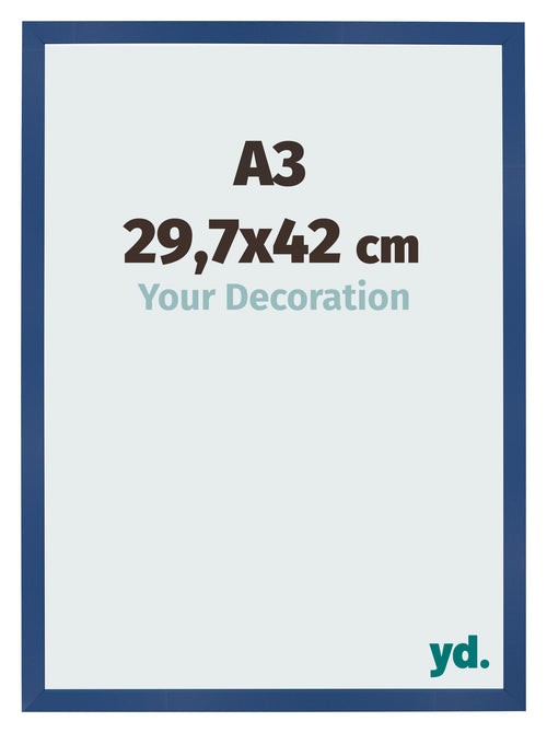 Bilderrahmen 29 7x42 cm A3 Dunkelblau MDF Bologna Vorne Messe | Yourdecoration.de