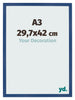 Bilderrahmen 29 7x42 cm A3 Dunkelblau MDF Bologna Vorne Messe | Yourdecoration.de