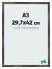 Bilderrahmen 29 7x42 cm A3 Oxidiertes Metall MDF Bologna Vorne Messe | Yourdecoration.de
