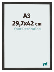 Bilderrahmen 29 7x42 cm A3 Schwarz Matt MDF Bologna Vorne Messe | Yourdecoration.de