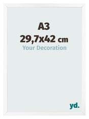Bilderrahmen 29 7x42 cm A3 Weiss Matt MDF Bologna Vorne Messe | Yourdecoration.de