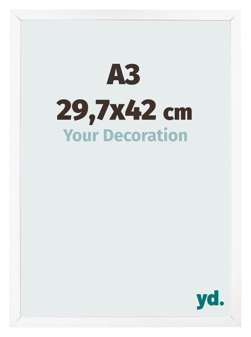 Bilderrahmen 29 7x42 cm A3 Weiss Matt MDF Bologna Vorne Messe | Yourdecoration.de