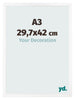 Bilderrahmen 29 7x42 cm A3 Weiss Matt MDF Bologna Vorne Messe | Yourdecoration.de
