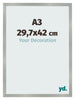 Bilderrahmen 29 7x42cm A3 Aluminium Gebürstet MDF Bologna Vorne Messe | Yourdecoration.de