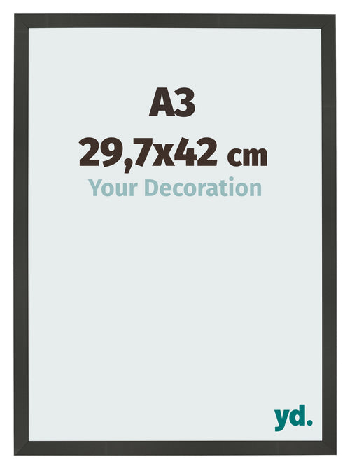 Bilderrahmen 29 7x42cm A3 Antrazit MDF Bologna Vorne Messe | Yourdecoration.de