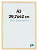Bilderrahmen 29 7x42cm A3 Buche Dekor MDF Bologna Vorne Messe | Yourdecoration.de