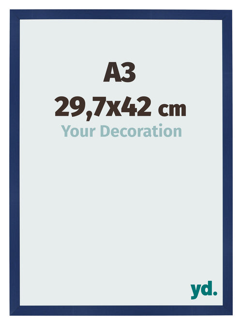 Bilderrahmen 29 7x42cm A3 Dunkelblau Gewischt MDF Bologna Vorne Messe | Yourdecoration.de