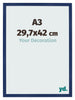 Bilderrahmen 29 7x42cm A3 Dunkelblau Gewischt MDF Bologna Vorne Messe | Yourdecoration.de