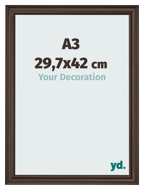 Bilderrahmen 29 7x42cm A3 Eiche Dunkel MDF Lazio Vorne Messe | Yourdecoration.de