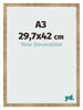 Bilderrahmen 29 7x42cm A3 Gold Antik MDF Bologna Vorne Messe | Yourdecoration.de