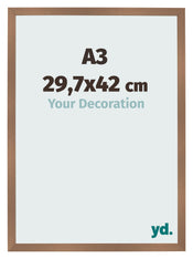 Bilderrahmen 29 7x42cm A3 Kupfer Dekor MDF Bologna Vorne Messe | Yourdecoration.de