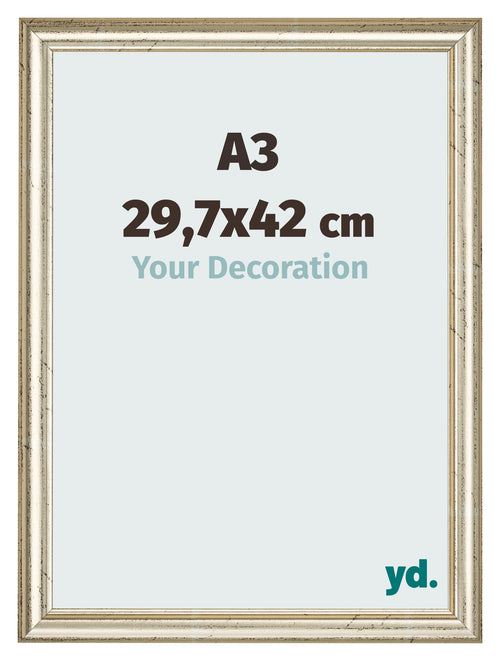 Bilderrahmen 29 7x42cm A3 Metallglanz MDF Lazio Vorne Messe | Yourdecoration.de