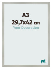 Bilderrahmen 29 7x42cm A3 Silber Matt MDF Bologna Vorne Messe | Yourdecoration.de