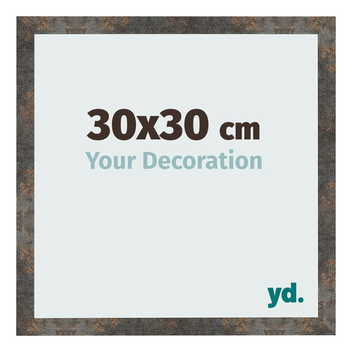 Bilderrahmen 30x30 cm Oxidiertes Metall MDF Bologna Vorne Messe | Yourdecoration.de