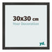 Bilderrahmen 30x30 cm Schwarz Matt MDF Bologna Vorne Messe | Yourdecoration.de