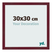 Bilderrahmen 30x30 cm Weinrot Gewischt MDF Bologna Vorne Messe | Yourdecoration.de