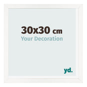 Bilderrahmen 30x30 cm Weiss Hochglanz MDF Bologna Vorne Messe | Yourdecoration.de