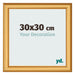 Bilderrahmen 30x30cm Gold Matt MDF Lazio Vorne Messe | Yourdecoration.de