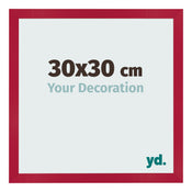 Bilderrahmen 30x30cm Rot MDF Bologna Vorne Messe | Yourdecoration.de