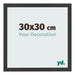 Bilderrahmen 30x30cm Schwarz Gemasert MDF Bologna Vorne Messe | Yourdecoration.de