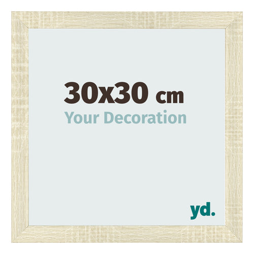 Bilderrahmen 30x30cm Sonoma Eiche MDF Pisa Vorne Messe | Yourdecoration.de