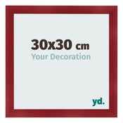 Bilderrahmen 30x30cm Weinrot Gewischt MDF Pisa Vorne Messe | Yourdecoration.de