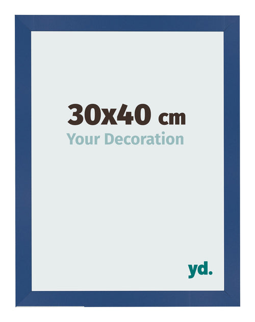 Bilderrahmen 30x40 cm Dunkelblau MDF Bologna Vorne Messe | Yourdecoration.de
