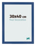Bilderrahmen 30x40 cm Dunkelblau MDF Bologna Vorne Messe | Yourdecoration.de