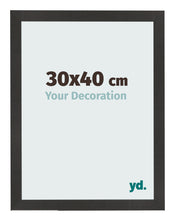 Bilderrahmen 30x40 cm Schwarz Matt MDF Bologna Vorne Messe | Yourdecoration.de