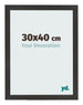 Bilderrahmen 30x40 cm Schwarz Matt MDF Bologna Vorne Messe | Yourdecoration.de