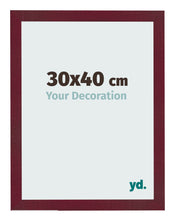 Bilderrahmen 30x40 cm Weinrot Gewischt MDF Bologna Vorne Messe | Yourdecoration.de