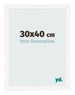 Bilderrahmen 30x40 cm Weiss Hochglanz MDF Bologna Vorne Messe | Yourdecoration.de