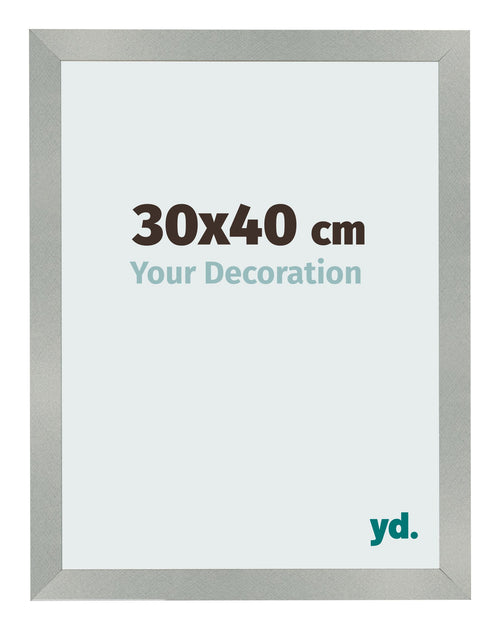 Bilderrahmen 30x40cm Aluminium Gebürstet MDF Bologna Vorne Messe | Yourdecoration.de