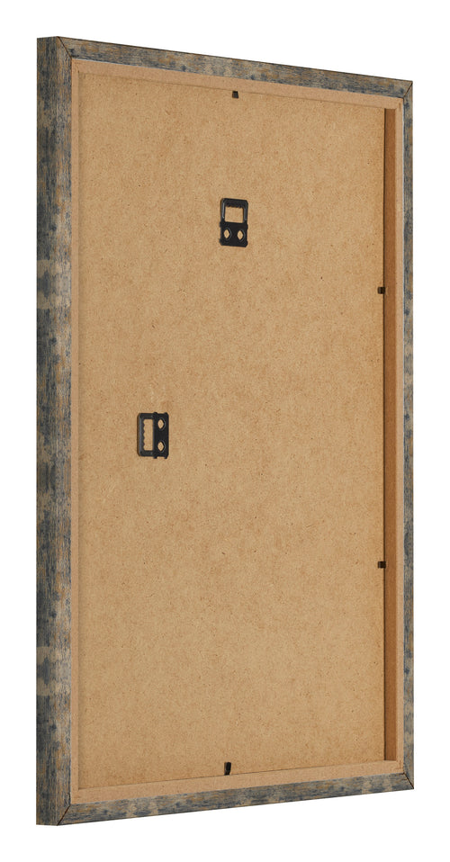 Bilderrahmen 30x40cm Blau Gold Meliert MDF Bologna Ruckseite Schrag | Yourdecoration.de