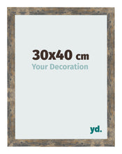Bilderrahmen 30x40cm Blau Gold Meliert MDF Bologna Vorne Messe | Yourdecoration.de