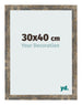 Bilderrahmen 30x40cm Blau Gold Meliert MDF Bologna Vorne Messe | Yourdecoration.de